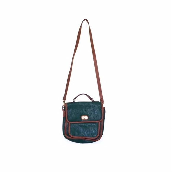 Handbags - Green Leather Crossbody Purse